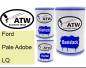 Preview: Ford, Pale Adobe, LQ: 500ml Lackdose + 500ml Klarlack + 250ml Härter - Set, von ATW Autoteile West.